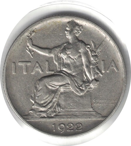 1922 italy one lire - 1922,