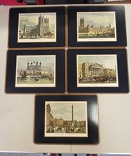 Tovagliette inglesi anni 70 in sughero e acrilico. Made In England