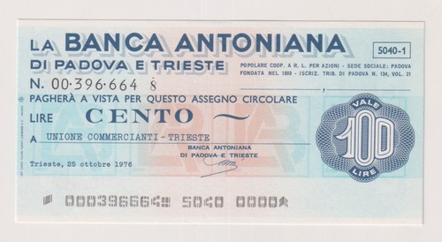 Miniassegni banca antoniana - ,
