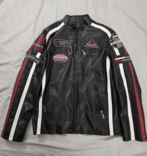 Giacca pelle moto uomo