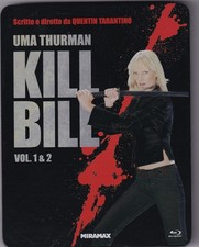 Kill Bill Volume 1 e 2 Blu Ray Steelbook Tarantino 2 Dischi