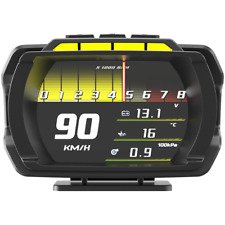 OBD2 Auto Head Up Display HUD Acqua Olio Temperatura RPM Allarme Tensione Misuratore Velocità