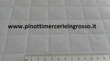 TESSUTO TRAPUNTATO DOPPIO PURO COTONE A METRAGGIO BIANCO-ROMBO CM 3,5/ALTO CM140