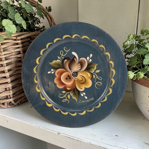 Piatto arte popolare floreale