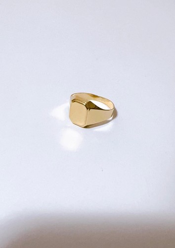 Anello scudo ottagonale oro - anello,