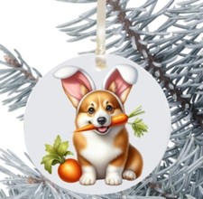 Corgi Easter Hanging Bauble