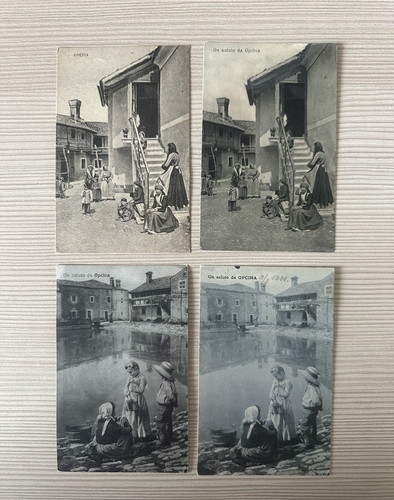 Lotto cartoline opicina - lotto, 4