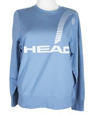 FELPA HEAD UOMO MAGLIONE TENNIS 814601 RALLY BLU GHIACCIO BLU BIANCO taglia M NUOVA