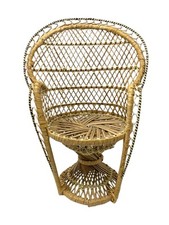 Vintage vimini rattan pavone