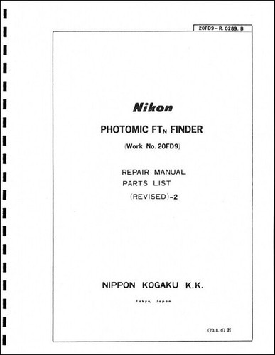 Nikon photomic ftn viewfinder - nikon,