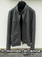 GIACCA GIUBBOTTO UOMO ECO PELLE POLIESTERE TAGLIA XXL GRIGIO MODA INVERNO NUOVO_