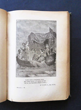 Stampa antica xilografia Francesco Petrarca Il Canzoniere Laura Donne Barca Arpa
