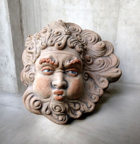 Mascherone terracotta eolo - mascherone,