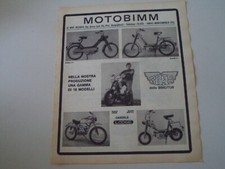 advertising Pubblicità 1970 MOTO BIMM MOTOBIMM 50 V2/V1/CROSS/MINI KS