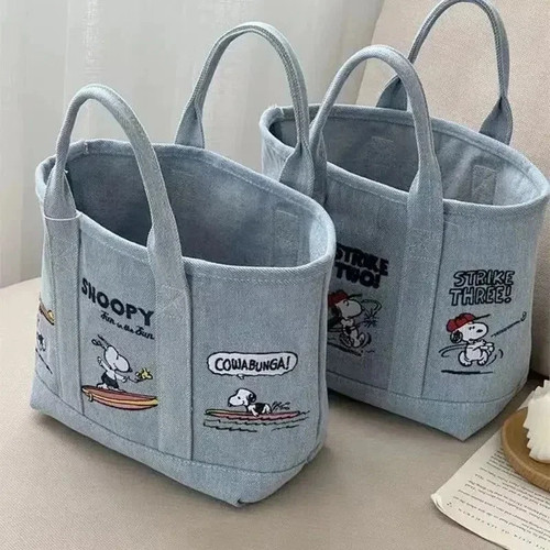Borsa tela ricamata cartoon - borsa, in