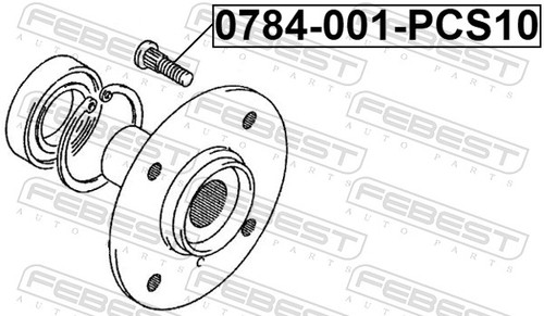 Febest bullone ruota - bullone,