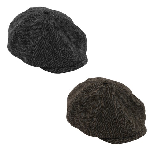Cappello piatto adulto marrone - piatto,