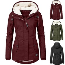 Elegante parka donna pelliccia