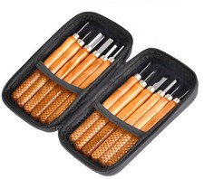 12 pezzi Coltello da Intaglio in Legno Strumento di Intaglio del Legno Fatto...