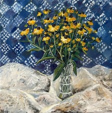 Margherita gialla dipinto olio