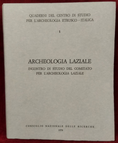 Archeologia laziale cnr - laziale, i