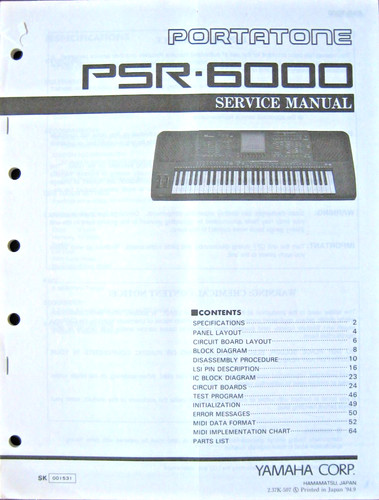 Yamaha manuale servizio - di,