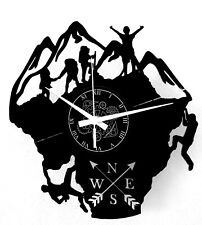 Orologio da parete in vinile - alpinismo montagna arrampicata decorazione casa regalo 