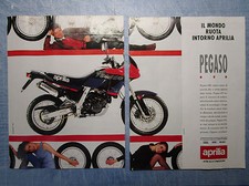 MOTOSPRINT992-PUBBLICITA'/ADVERTISING-1992- APRILIA PEGASO 650 (2 fogli)