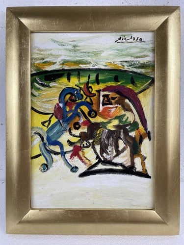 Dipinto olio cartone pablo - dipinto,