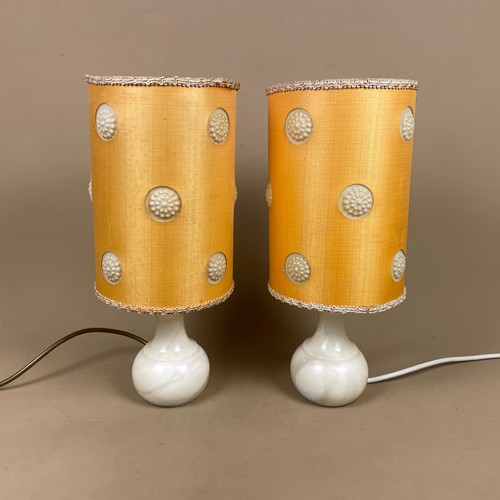 Onyx marble table lamps pair - onyx,