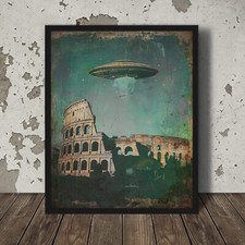Vintage ROMA UFO Colosseo Wall