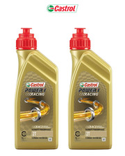 CASTROL POWER1 RACING 2T Olio Motore Sintetico Moto Scooter JASO FD API TC (2LT)