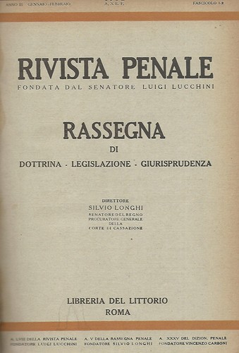 Rivista penale rassegna di - penale.,