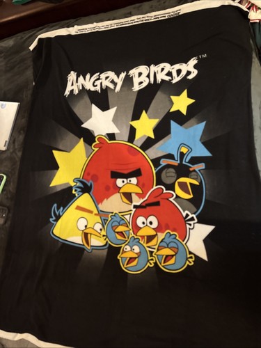 Tessuto pile angry - tessuto, birds