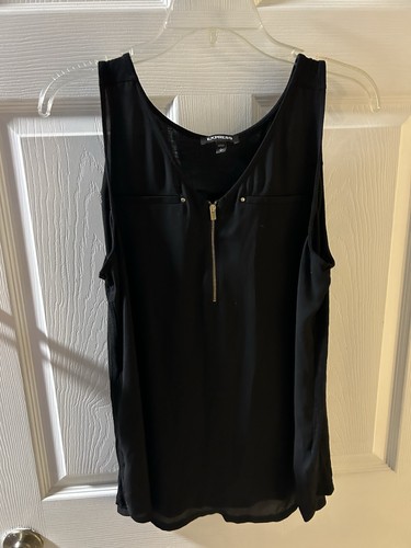 Top smanicato nero - express, oro