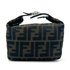 FENDI Zucca Marrone Vanity Bag Marsupio Nylon Autentico F05-0160