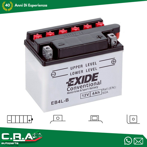 Exide eb4l batteria - exide, moto