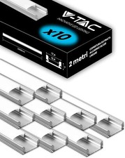 Profili per strisce led in alluminio dissipatore rettangolare opaco 2 metri