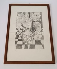 MICHELE DAMIANI INCISIONE ACQUAFORTE QUADRO CON CORNICE