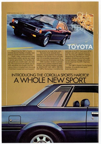 1981 toyota corolla sports - toyota,