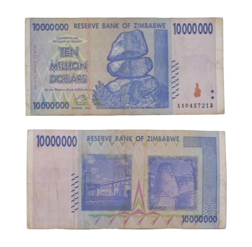 Banconota zimbabwe milioni - zimbabwe, 10
