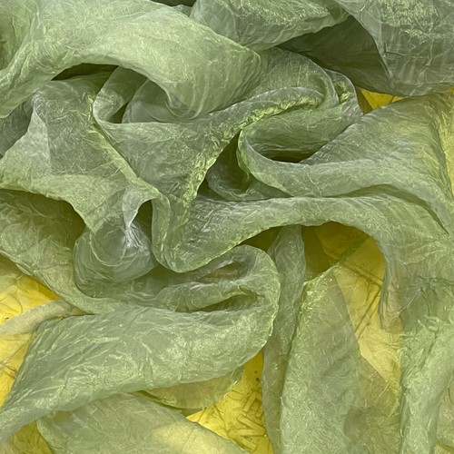 Verde organza stropicciata - organza,