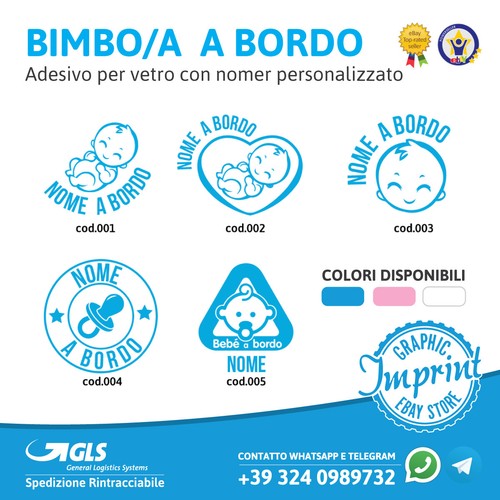 Adesivo bimba bordo - bimba, a