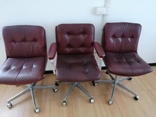 poltrona ufficio pelle Bordeaux