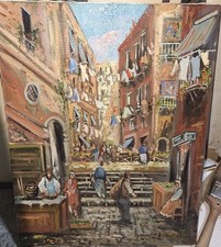 Dipinto Ad Olio Su Tela.  NAPOLI .GIUSEPPE SAVARESE