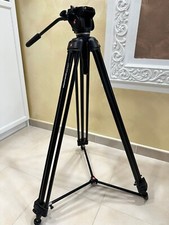 Manfrotto 547b treppiede + Manfrotto 701HDV + custodia originale