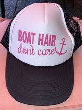 Cappello berretto camionista snapback Boat Hair Don't Care nero collezione Otto