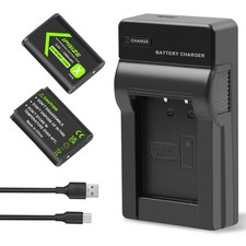 2X batteria NP BX1 1300mAh e caricatore per Sony ZV 1 Cyber Shot DSC RX100