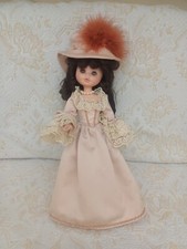 BAMBOLA FURGA VINTAGE VESTITO STOFFA E MERLETTO