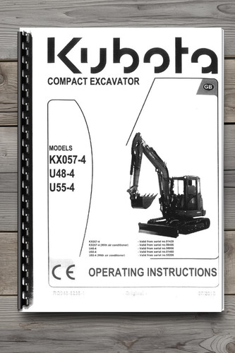 Kubota u55 kx057 u48 - u55-4, u48-4